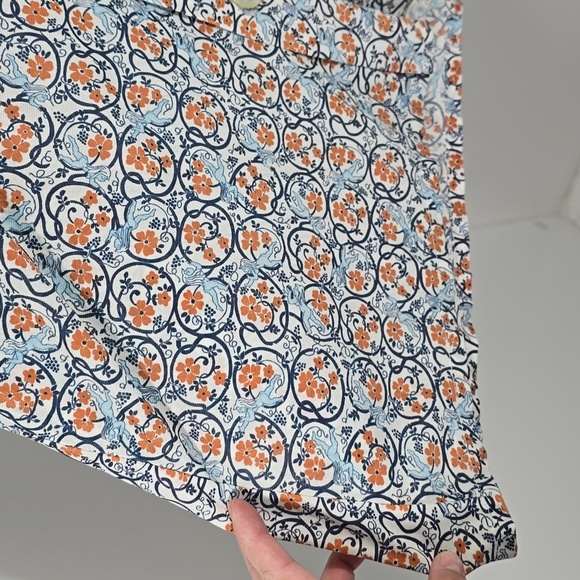 {Lawson} Mid-Century Vinatage Button Down Floral Print Blouse - Picture 10 of 14